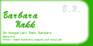 barbara makk business card